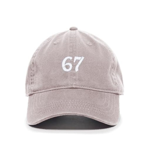 67 Six Seven Sixtyseven Meme Funny Embroidered Baseball Cap Cotton Adjustable Dad Hat