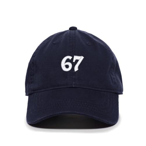 67 Six Seven Sixtyseven Meme Funny Embroidered Baseball Cap Cotton Adjustable Dad Hat