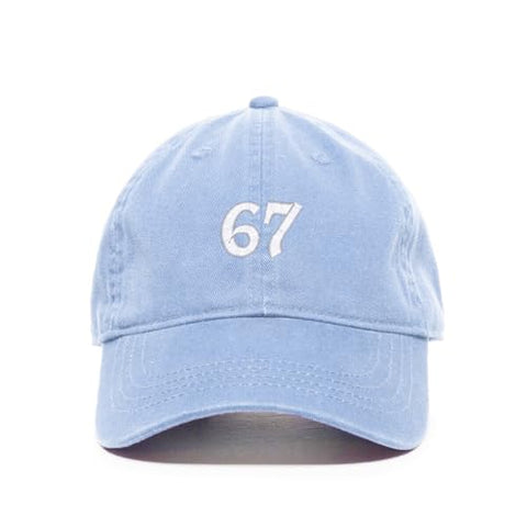 67 Six Seven Sixtyseven Meme Funny Embroidered Baseball Cap Cotton Adjustable Dad Hat