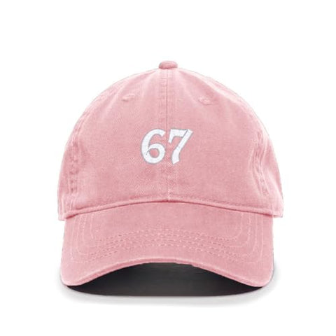 67 Six Seven Sixtyseven Meme Funny Embroidered Baseball Cap Cotton Adjustable Dad Hat