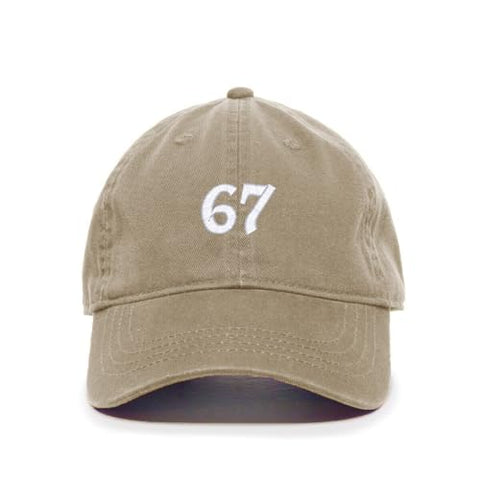 67 Six Seven Sixtyseven Meme Funny Embroidered Baseball Cap Cotton Adjustable Dad Hat