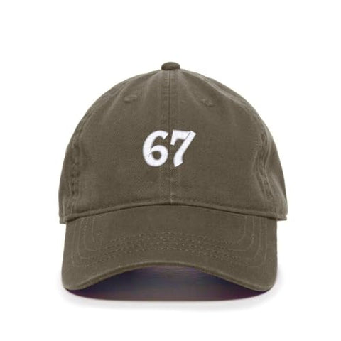 67 Six Seven Sixtyseven Meme Funny Embroidered Baseball Cap Cotton Adjustable Dad Hat