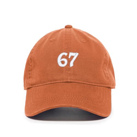 67 Six Seven Sixtyseven Meme Funny Embroidered Baseball Cap Cotton Adjustable Dad Hat