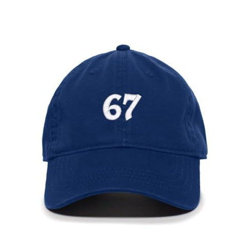 67 Six Seven Sixtyseven Meme Funny Embroidered Baseball Cap Cotton Adjustable Dad Hat