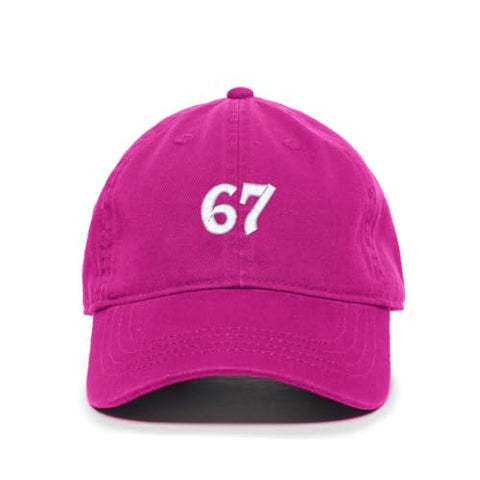 67 Six Seven Sixtyseven Meme Funny Embroidered Baseball Cap Cotton Adjustable Dad Hat