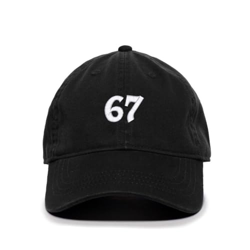 67 Six Seven Sixtyseven Meme Funny Embroidered Baseball Cap Cotton Adjustable Dad Hat