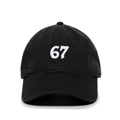 67 Six Seven Sixtyseven Meme Funny Embroidered Baseball Cap Cotton Adjustable Dad Hat
