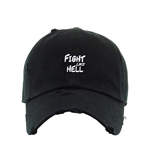 Fight Like Hell Vintage Baseball Cap Embroidered Cotton Adjustable Distressed Dad Hat