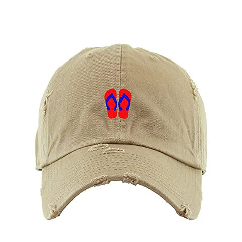 Slippers Vintage Baseball Cap Embroidered Cotton Adjustable Distressed Dad Hat