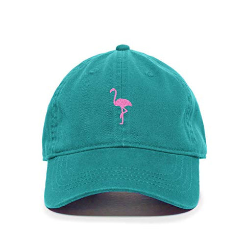 Pink Flamingo Baseball Cap Embroidered Cotton Adjustable Dad Hat