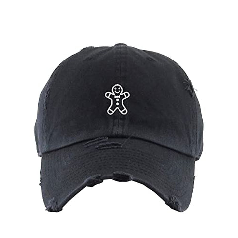 Gingerbread Man Vintage Baseball Cap Embroidered Cotton Adjustable Distressed Dad Hat