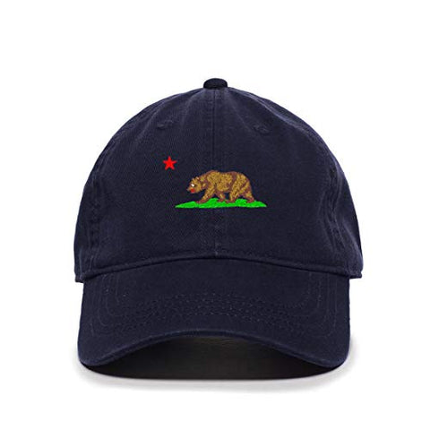 California Bear Baseball Cap Embroidered Cotton Adjustable Dad Hat