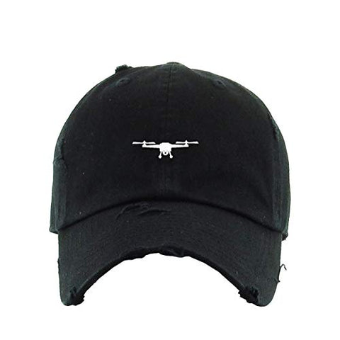 Drone Symbol Vintage Baseball Cap Embroidered Cotton Adjustable Distressed Dad Hat