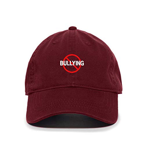 No Bullying Baseball Cap Embroidered Cotton Adjustable Dad Hat