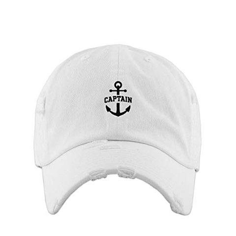 Captain Anchor Vintage Baseball Cap Embroidered Cotton Adjustable Distressed Dad Hat