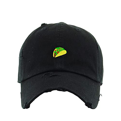 Mexican Taco Vintage Baseball Cap Embroidered Cotton Adjustable Distressed Dad Hat