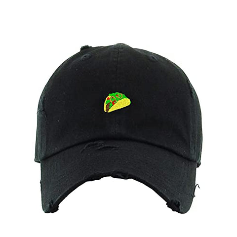 Mexican Taco Vintage Baseball Cap Embroidered Cotton Adjustable Distressed Dad Hat