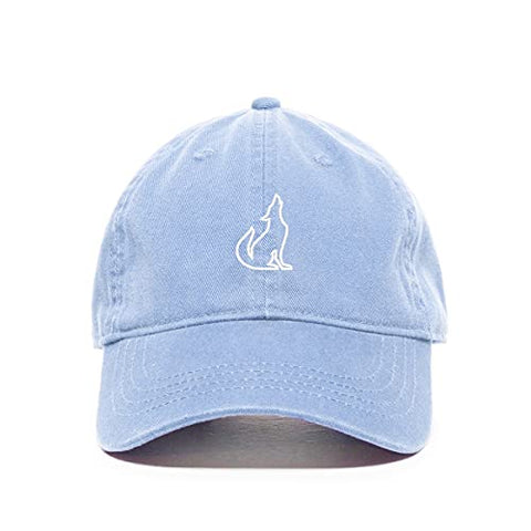 Coyote Baseball Cap Embroidered Cotton Adjustable Dad Hat