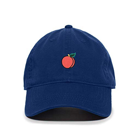 Peach Baseball Cap Embroidered Cotton Adjustable Dad Hat