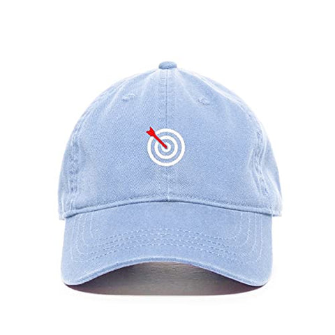 Bullseye Target with Arrow Baseball Cap Embroidered Cotton Adjustable Dad Hat