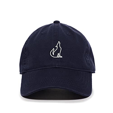 Coyote Baseball Cap Embroidered Cotton Adjustable Dad Hat