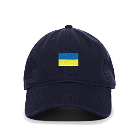 Ukraine Flag Baseball Cap Embroidered Cotton Adjustable Dad Hat