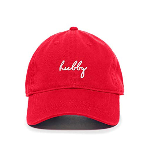 Hubby Baseball Cap Embroidered Cotton Adjustable Dad Hat