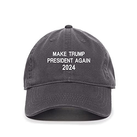 Make Trump President Again 2024 Baseball Cap Embroidered Cotton Adjustable Dad Hat