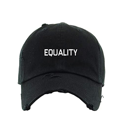 Equality Vintage Baseball Cap Embroidered Cotton Adjustable Distressed Dad Hat