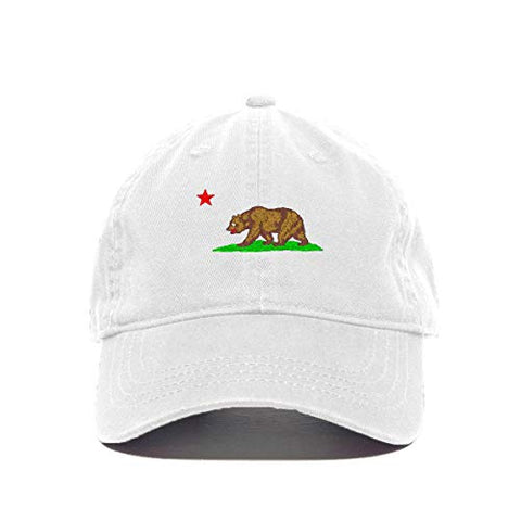 California Bear Baseball Cap Embroidered Cotton Adjustable Dad Hat