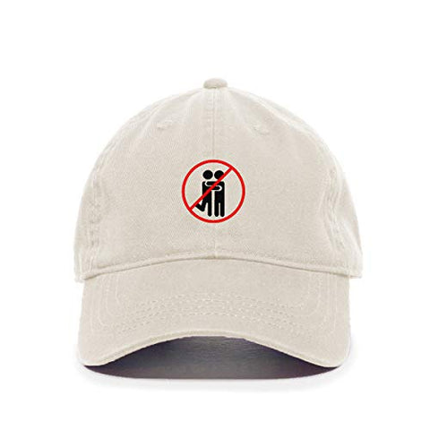 No Hug Please Stop Hugging Baseball Cap Embroidered Cotton Adjustable Dad Hat