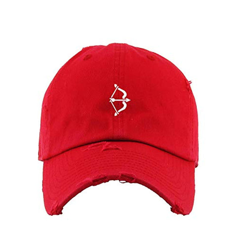 The Archer Vintage Baseball Cap Embroidered Cotton Adjustable Distressed Dad Hat