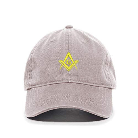 Masonic Symbol Baseball Cap Embroidered Cotton Adjustable Dad Hat