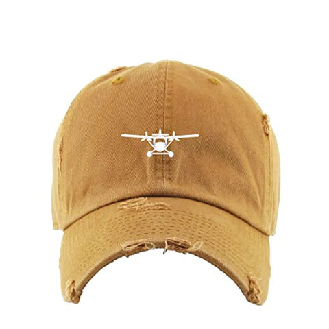 Sea Plane Vintage Baseball Cap Embroidered Cotton Adjustable Distressed Dad Hat