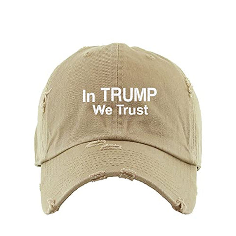 in Trump We Trust Vintage Baseball Cap Embroidered Cotton Adjustable Distressed Dad Hat