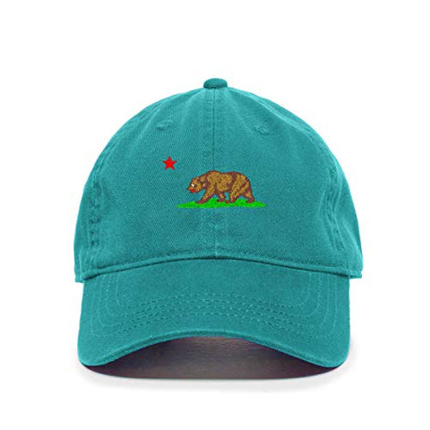 California Bear Baseball Cap Embroidered Cotton Adjustable Dad Hat