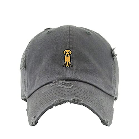 Golden Retriever Dog Vintage Baseball Cap Embroidered Cotton Adjustable Distressed Dad Hat