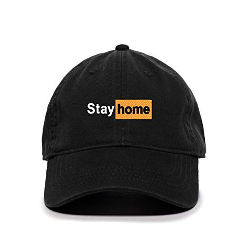 Stay Home Baseball Cap Embroidered Cotton Adjustable Dad Hat