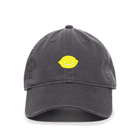 Smiling Lemon Baseball Cap Embroidered Cotton Adjustable Dad Hat