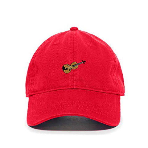 Violin Baseball Cap Embroidered Cotton Adjustable Dad Hat