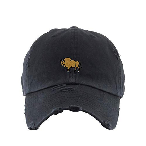 Wild Buffalo Vintage Baseball Cap Embroidered Cotton Adjustable Distressed Dad Hat