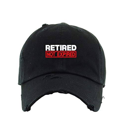 Retired Not Expired Vintage Baseball Cap Embroidered Cotton Adjustable Distressed Dad Hat