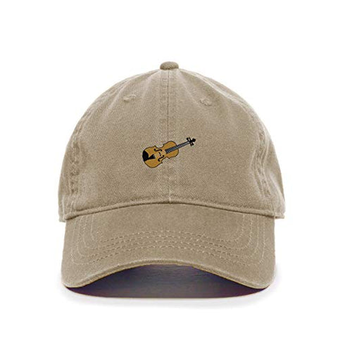 Violin Baseball Cap Embroidered Cotton Adjustable Dad Hat