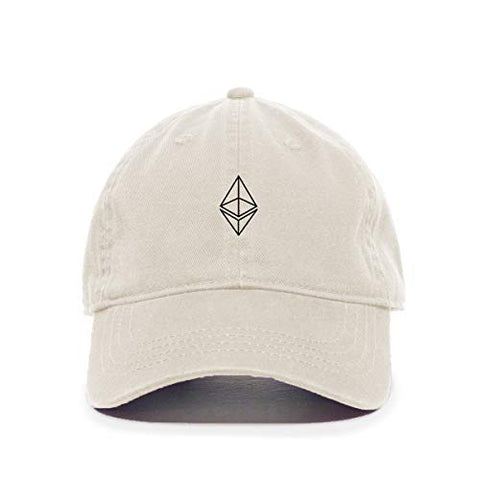 Ethereum Cryptocurrency Baseball Cap Embroidered Cotton Adjustable Dad Hat