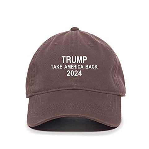 Take America Back Trump Baseball Cap Embroidered Cotton Adjustable Dad Hat