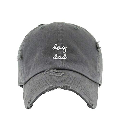 Dog Dad Vintage Baseball Cap Embroidered Cotton Adjustable Distressed Dad Hat