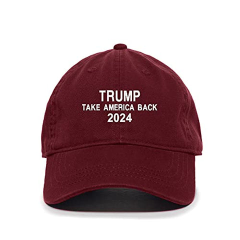 Take America Back Trump Baseball Cap Embroidered Cotton Adjustable Dad Hat