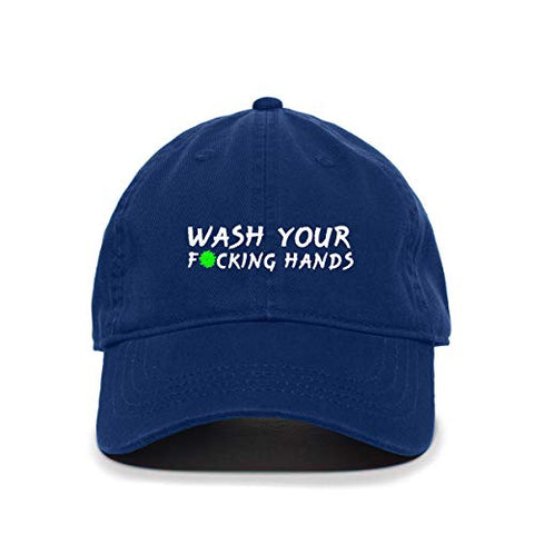 Wash Your Fucking Hands Baseball Cap Embroidered Cotton Adjustable Dad Hat