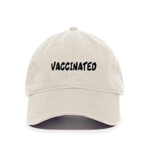 Vaccinated Baseball Cap Embroidered Cotton Adjustable Dad Hat