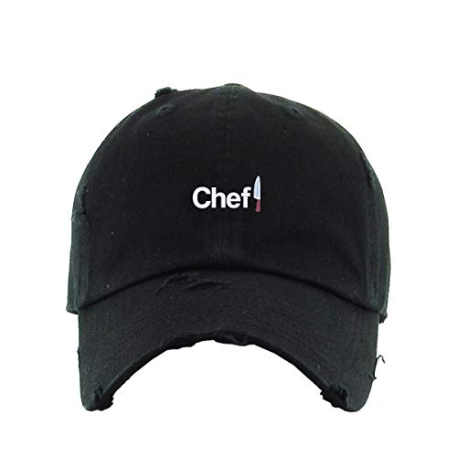 Chef with Knife Vintage Baseball Cap Embroidered Cotton Adjustable Distressed Dad Hat